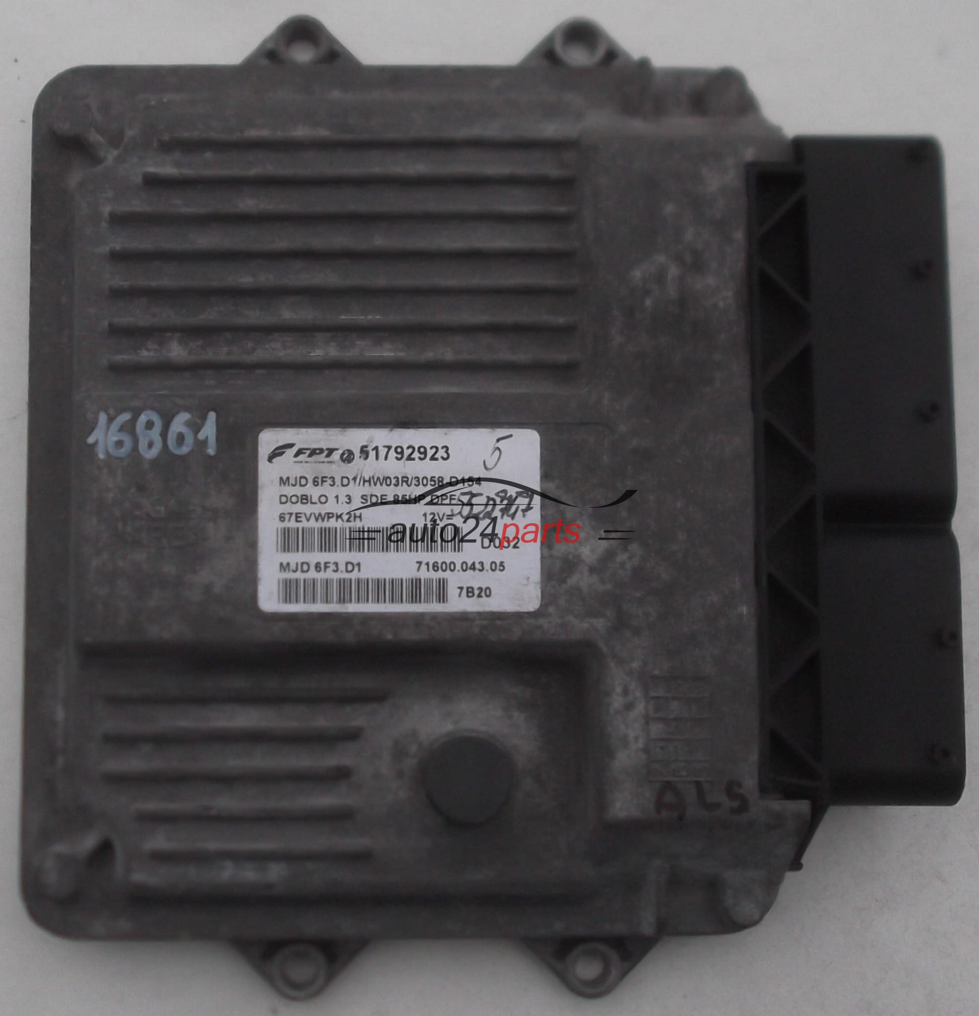 Calculateur Fiat Grande Punto 1.3 JTD SDE/MJD - Réf. 6F3.P8 51784566 HW03P - Remanufacturé