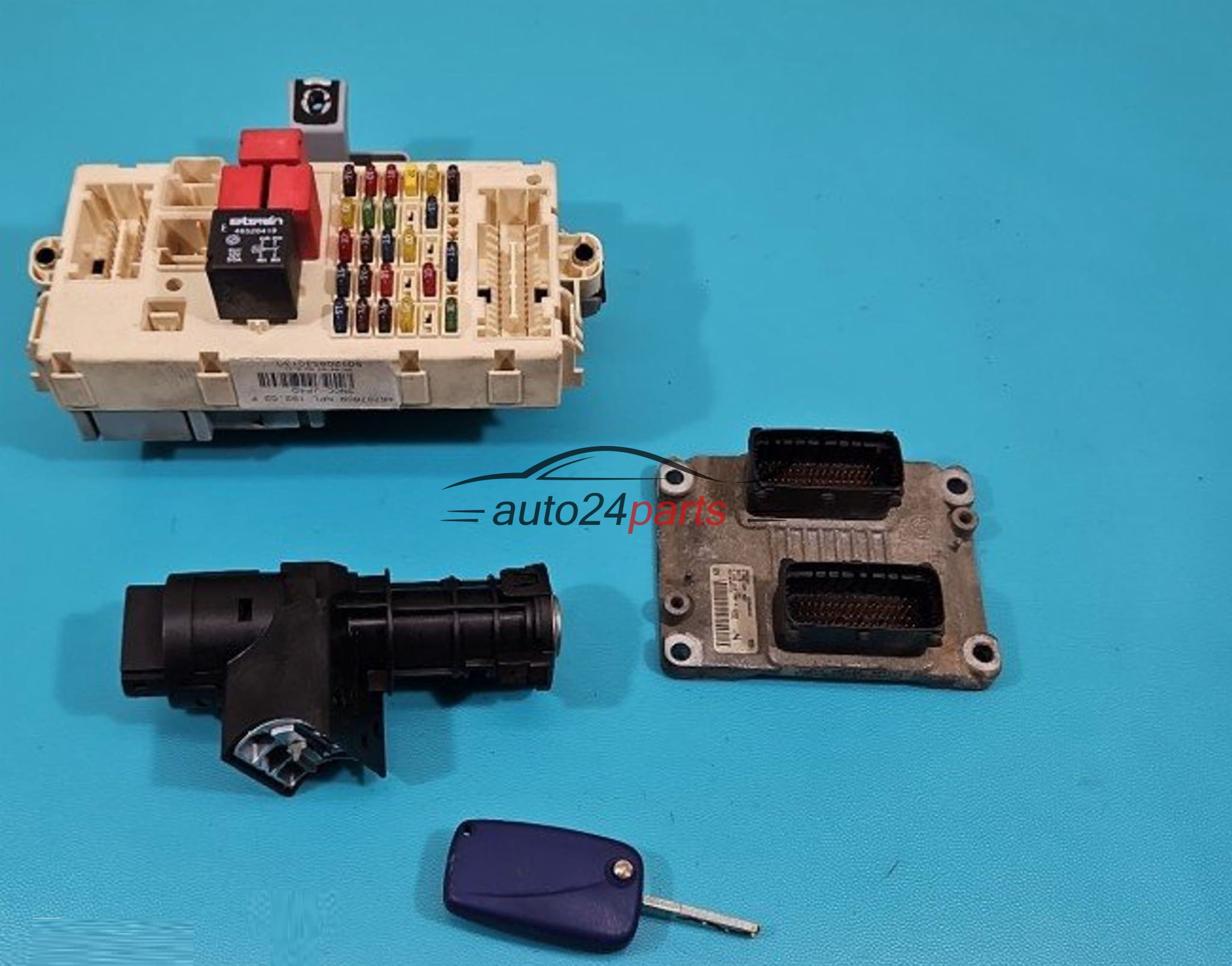 ECU ENGINE CONTROLLER FIAT STILO 0261207086 00468183880 A152 N FULL SET ...