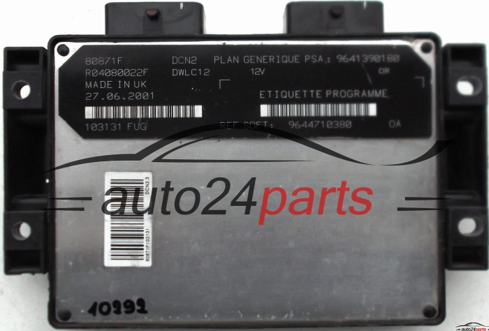 CALCULATEUR MOTEUR CITROEN PEUGEOT LUCAS R04080022F, PSA 9641390180, SOFT 9644710380, DCN2, DWLC12