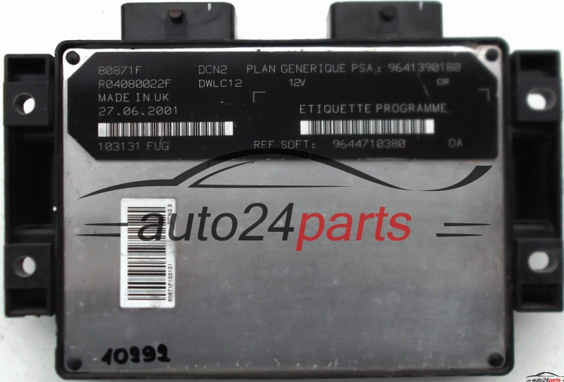 CALCULATEUR MOTEUR CITROEN PEUGEOT LUCAS R04080022F, PSA 9641390180, SOFT 9644710380, DCN2, DWLC12