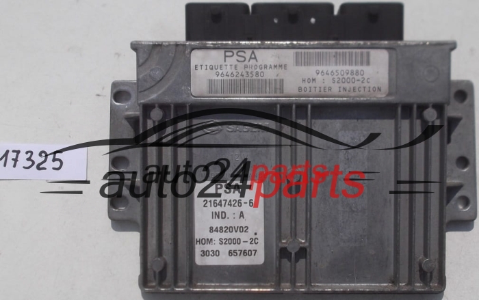 ECU ENGINE CONTROLLER CITROEN XSARA 1.4 SAGEM 21647426-6, 216474266, 9646243580, 9646509880