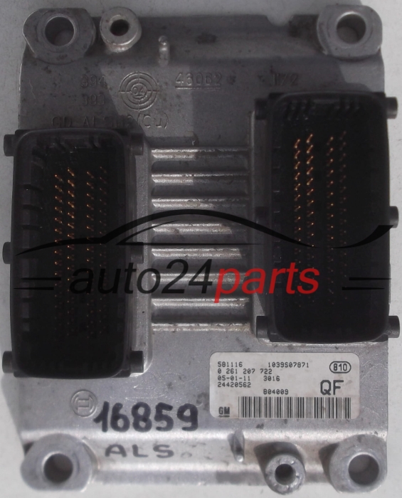 CENTRALINA MOTORE OPEL ASTRA H 1.4 Z14XEP BOSCH 0 261 207 722, 0261207722, GM 24420562 QF, 24420562QF