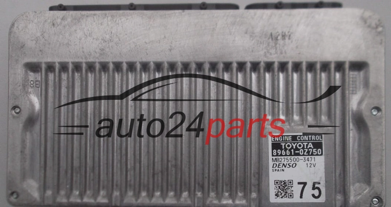 MOTORSTEUERGERÄT ECU STEUERGERÄT  TOYOTA AURIS 1.8 DENSO MB275500-3471,  89661-0Z750