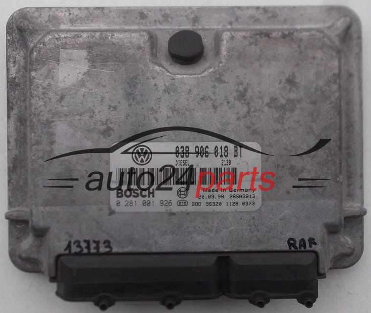 KOMPUTER STEROWNIK SILNIKA SEAT LEON TOLEDO 1.9 TDI AHF 038 906 018 BT, 038906018BT, BOSCH 0 281 001 926, 0281001926