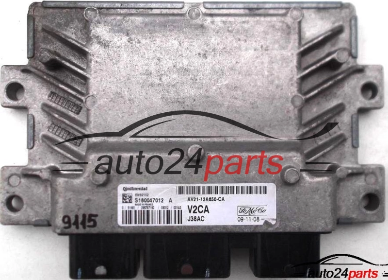 ECU CENTRALITA DE MOTOR FORD FIESTA 1.25, S180047012 A, S180047012A, AV21-12A650-CA, AV2112A650CA, V2CA J38AC