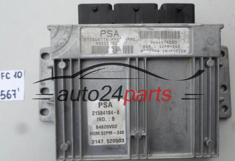 CENTRALITA DE MOTOR CITROEN PEUGEOT 21584184-8, 215841848, 9644674580, 9650133080