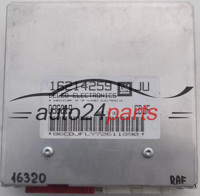 CENTRALINA DO MOTORE OPEL ASTRA 1.6 X16XE DELCO 16214259 JU, 16214259JU, D96019, CDJF, BZKY, CKYH