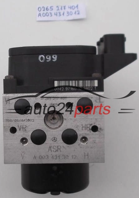 BOMBA DE ABS MERCEDES E230 W210 BOSCH 0 265 217 401, 0265217401, A 003 431 30 12 H, A0034313012, 0 130 108 068, 0130108068