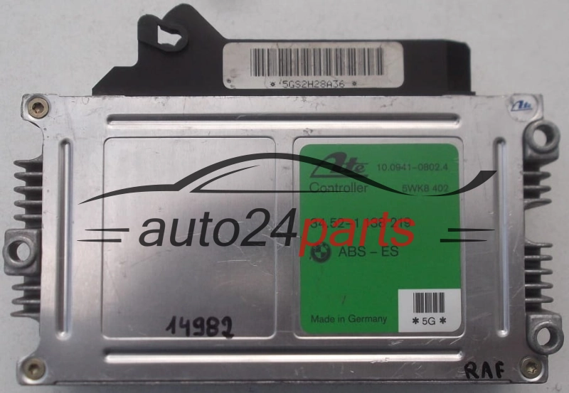 ECU CONTROLLER ABS BMW E36 ATE Controller 5WK8 402, 5WK8402, 10.0941-0802.4, 10094108024, 34.52-1 138 219, 34521138219