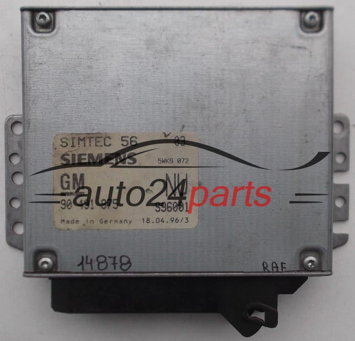 SIEMENS 5WK9 072, 5WK9072, GM 90 491 975 NU, 90491975NU