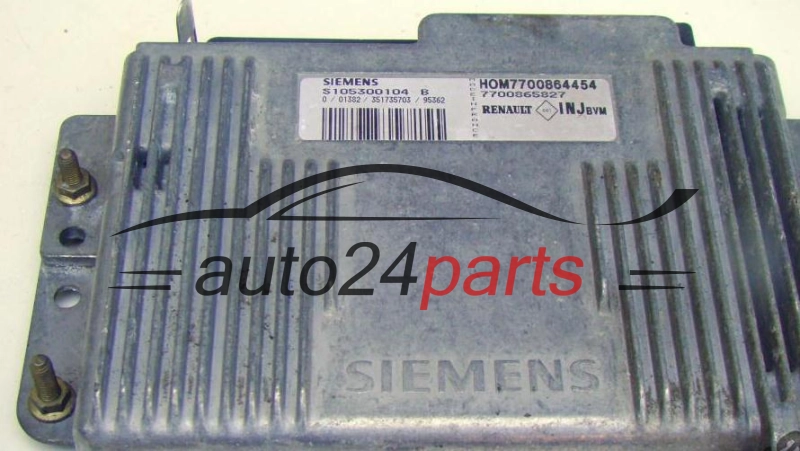 ECU ENGINE CONTROLLER RENAULT MEGANE 1.6 SIEMENS S105300104 B,  HOM 7700864454