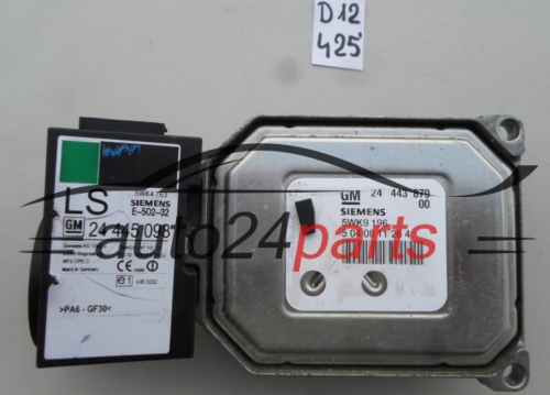 OPEL ASTRA CORSA ZAFIRA 1.8 Z18XE 24443879, 24 443 879, SIEMENS 5WK9196, 5WK9 196, 6235023, 62 35 023