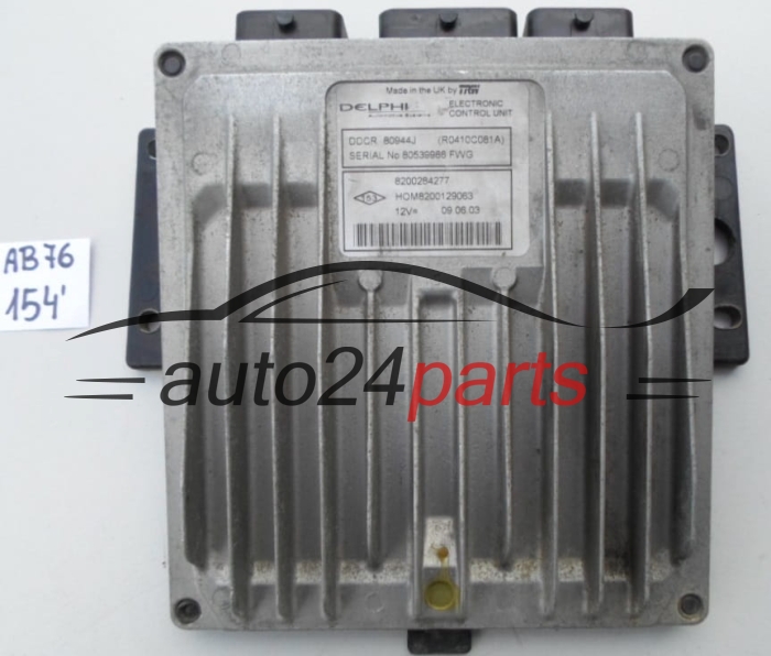 KOMPUTER STEROWNIK SILNIKA RENAULT CLIO 1.5 DCI Delphi R0410C081A, 8200284277, HOM 8200129063