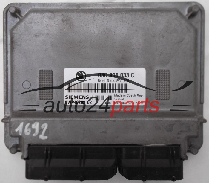 ΜΟΝΑΔΑ ΕΛΕΓΧΟΥ ΚΙΝΗΤΗΡΑ  SKODA FABIA 1.2 03D906033C, SIEMENS 5WP40292 02