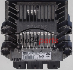 KOMPUTER STEROWNIK SILNIKA FORD FIESTA 1.4 TDCI 3S6112A650LC, 3S61-12A650-LC SIEMENS SID 804 5AYC J38AC 5WS40140E-T 5WS40140ET  - 11703,  11767, 665, 668, 669, 680, 687