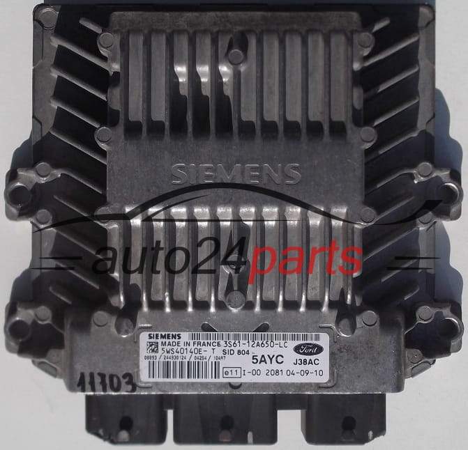 KOMPUTER STEROWNIK SILNIKA FORD FIESTA 1.4 TDCI 3S6112A650LC, 3S61-12A650-LC SIEMENS SID 804 5AYC J38AC 5WS40140E-T 