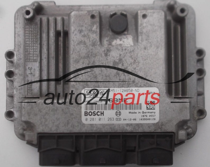CENTRALINA DO MOTORE FORD FOCUS C-MAX 1.6 TDCI BOSCH 0 281 011 263,  FoMoCo 4M51-12A650-ND