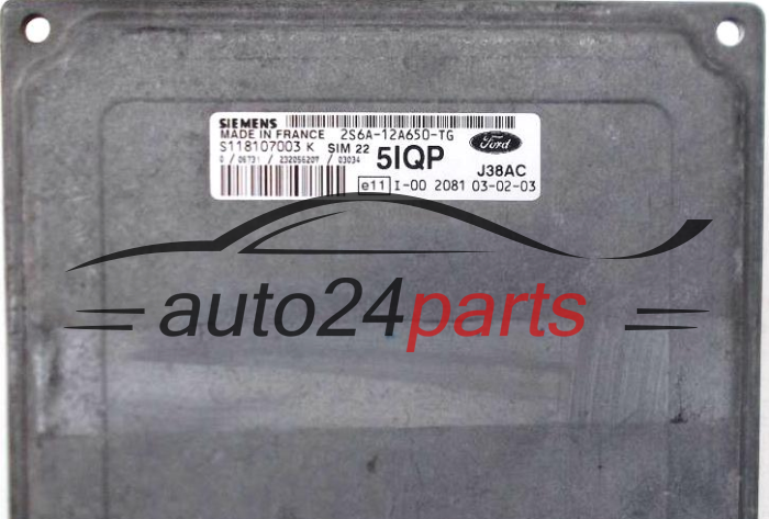 KOMPUTER STEROWNIK SILNIKA FORD FIESTA FUSION 1.6 SIEMENS S118107003 K,  2S6A-12A650-TG