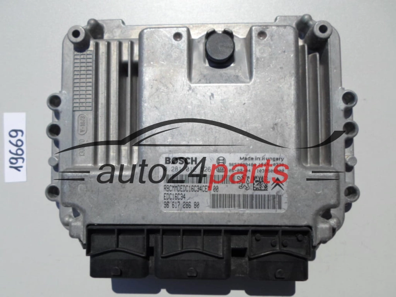 KOMPUTER STEROWNIK SILNIKA PEUGEOT 207 1.4 HDI BOSCH 0 281 012 526, 0281012526, 96 617 286 80, 9661728680, 9657699480 EDC16C34, 1039S08900
