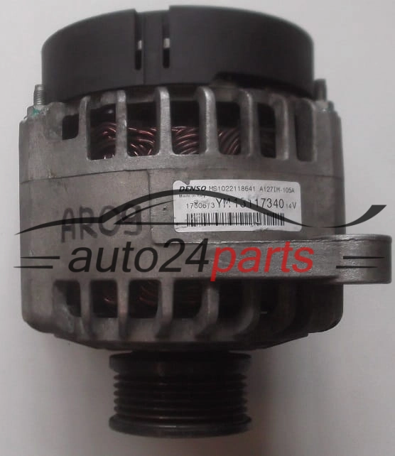 Alternador 1.9 CDTI OPEL ASTRA VECTRA SIGNUM ZAFIRA DENSO MS1022118641, YM 13117340, 105A