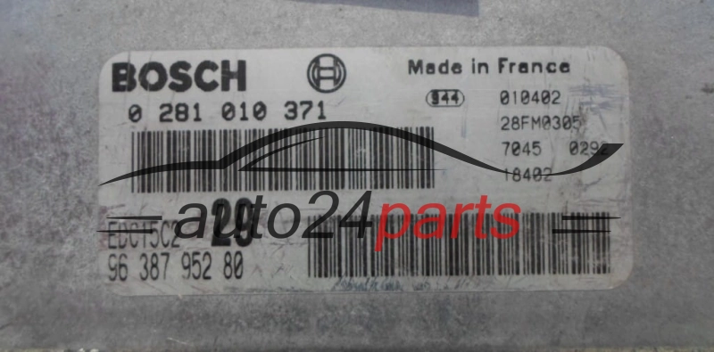 Μονάδα Ελέγχου Κινητήρα CITROEN C5 2.2 HDI BOSCH 0 281 010 371