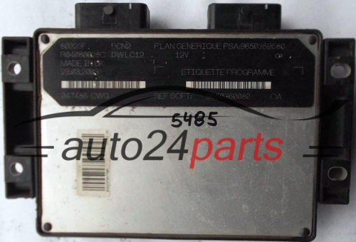 CENTRALINA DO MOTORE CITROEN BERLINGO 1.9 LUCAS R04080028C, PSA 9650359580 SOFT 9650360080, DCN2, DWLC12