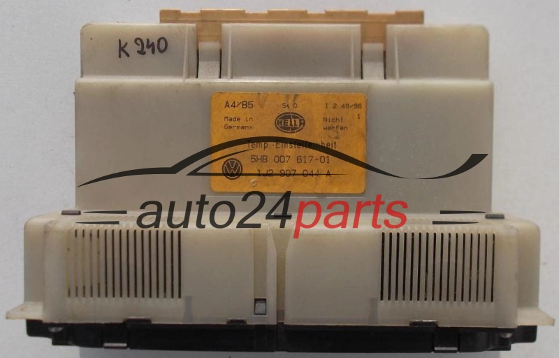STEUERUNG HEIZUNG KLIMATRONIC KLIMAANLAGE KLIMADEBEDIENTEIL  VOLKSWAGEN PASSAT B5 HELLA 5HB 007 617-01, 1J2 907 044 A