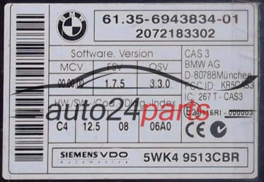 CAS CENTRALITA 3 BMW 6135694383401