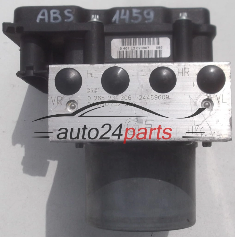 BOMBA HIDRAULICA Y CENTRALITA ABS OPEL CORSA C COMBO MERIVA TIGRA B BOSCH 0 265 231 306, 0265231306, 24469609 GF, 0 265 800 770, 0265800770