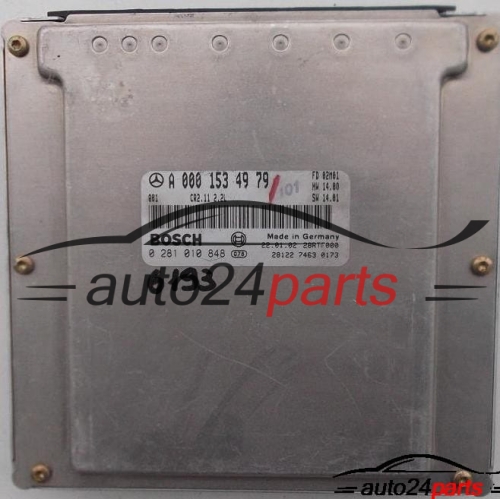 ECU CENTRALITA DE MOTOR MERCEDES W210 2.2 CDI BOSCH 0 281 010 848, 0281010848, A 000 153 49 79, A0001534979 