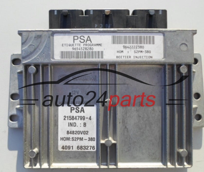 MOTORSTEUERGERÄT ECU STEUERGERAT CITROEN C3 1.4 Sagem 21584799-4,  9654528280, 9642222380