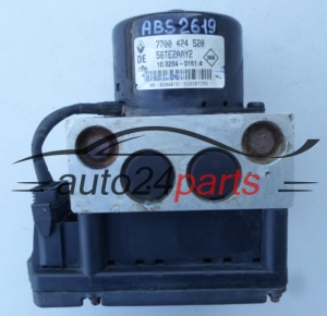 ABS POMPA I STEROWNIK RENAULT LAGUNA 7700 424 520, 7700424520, 56TE2AAY2, ATE 10.0204-0161.4, 10020401614, 10.0946-1402.3, 10094614023 - 