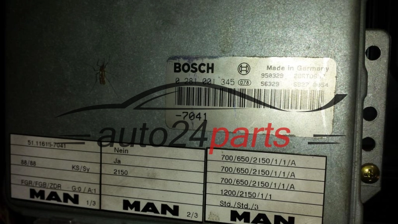 KOMPUTER STEROWNIK SILNIKA MAN F2000 BOSCH 0 281 001 345, 0281001345