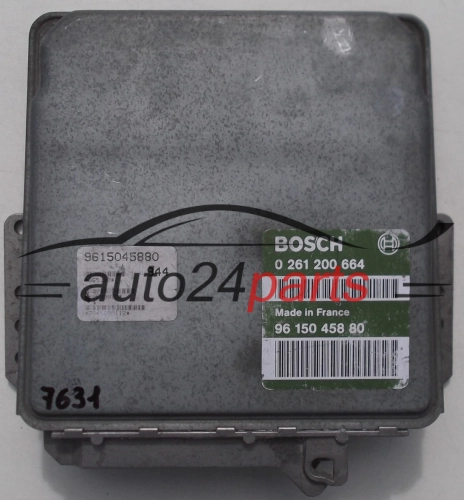 KOMPUTER STEROWNIK SILNIKA CITROEN XANTIA/ZX, PEUGEOT 405 1.8, BOSCH 0 261 200 664, BOSCH 0261200664, 96 150 458 80, 9615045880 - 7631, 10273, 10267
