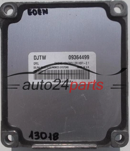 CENTRALINA MOTORE OPEL ASTRA CORSA ZAFIRA DELPHI DELCO 09364499 DJTW, 09364499DJTW, HSFI-2.1