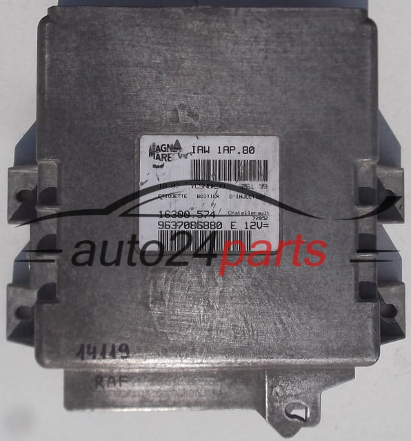 Μονάδα Ελέγχου Κινητήρα PEUGEOT 206 1.1, MAGNETI MARELLI IAW 1AP.80, IAW1AP80, 16300.574, 16300574, 9637086880 E