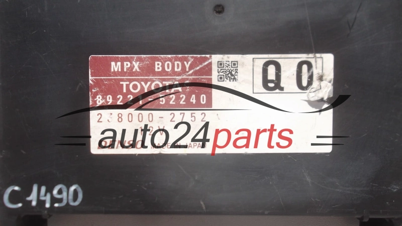 CENTRALKA MODUL STEROWNIK TOYOTA VERSO 89221-52240, 8922152240, 238000-2752, 2380002752