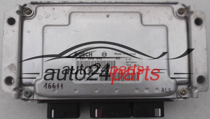 ECU ENGINE CONTROLLER PEUGEOT 206 1.6 BOSCH 0 261 206 942, 0261206942, 96 387 834 80 id10, 9638783480 id10, ME7.4.4 34