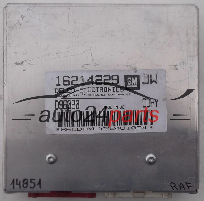 CENTRALINA MOTORE OPEL ASTRA DELCO 16214229 JW, 16214229JW, D96020 CDHY