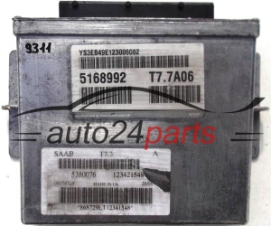 KOMPUTER STEROWNIK SILNIKA SAAB 9-5 2.3, T7.7A06, T77A06, 5380076, 123421548, 5168992 - 