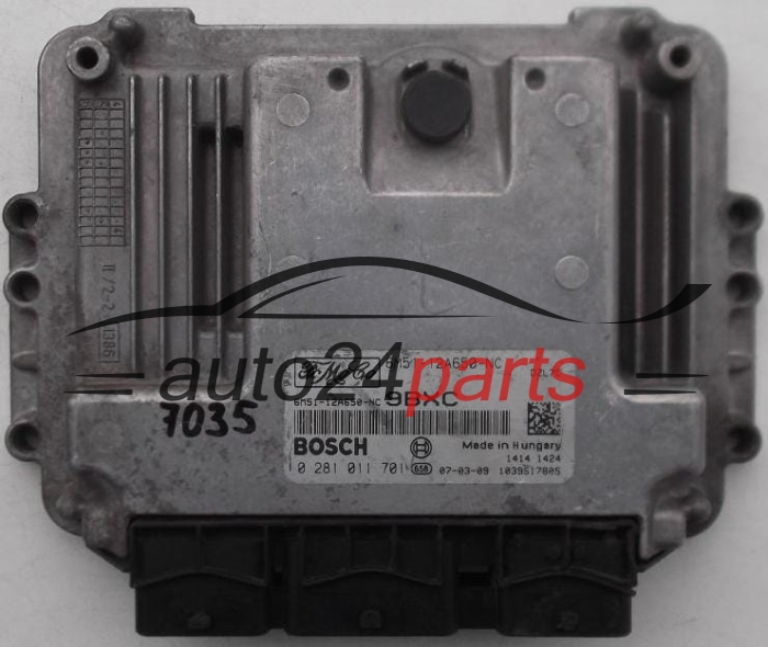Μονάδα Ελέγχου Κινητήρα FORD FOCUS 1.6 TDCI BOSCH 0 281 011 701, 0281011701, 6M51-12A650-NC, 6M5112A650NC