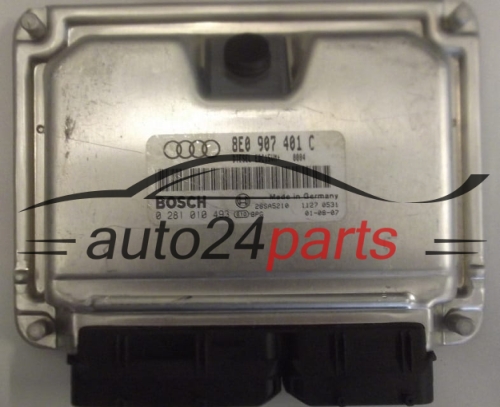 CENTRALINA DO MOTORE AUDI A4 1.9 TDI BOSCH 0 281 010 493, 8E0 907 401 C