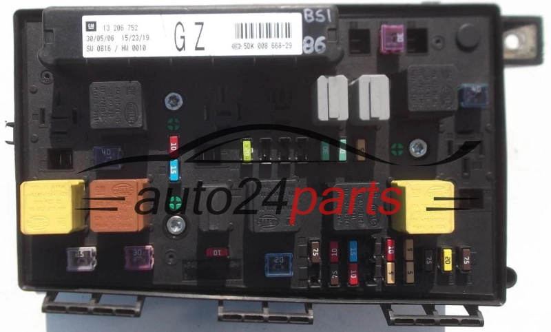 FUSE RELAY BOX ELECTRICAL COMFORT CONTROL MODULE BODY OPEL GM 13 206 752 GZ HELLA 5DK 008 668-29