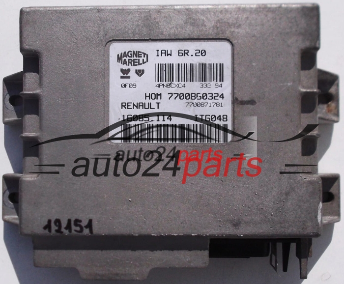 Μονάδα Ελέγχου Κινητήρα RENAULT TWINGO 1.2 MAGNETI MARELLI IAW 6R.20, IAW6R20, 7700860324, 7700871781, 16085.114, 16085114
