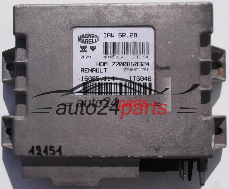 Μονάδα Ελέγχου Κινητήρα RENAULT TWINGO 1.2 MAGNETI MARELLI IAW 6R.20, IAW6R20, 7700860324, 7700871781, 16085.114, 16085114