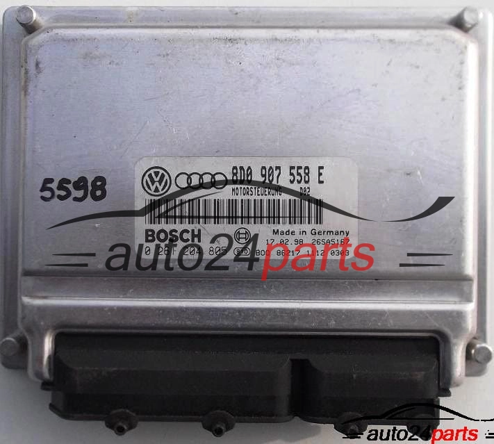 ECU CENTRALITA DE MOTOR AUDI A4 VW PASSAT 1.8 AEB, APU 8D0907558E, 8D0 907 558 E, BOSCH 0261204805, 0 261 204 805