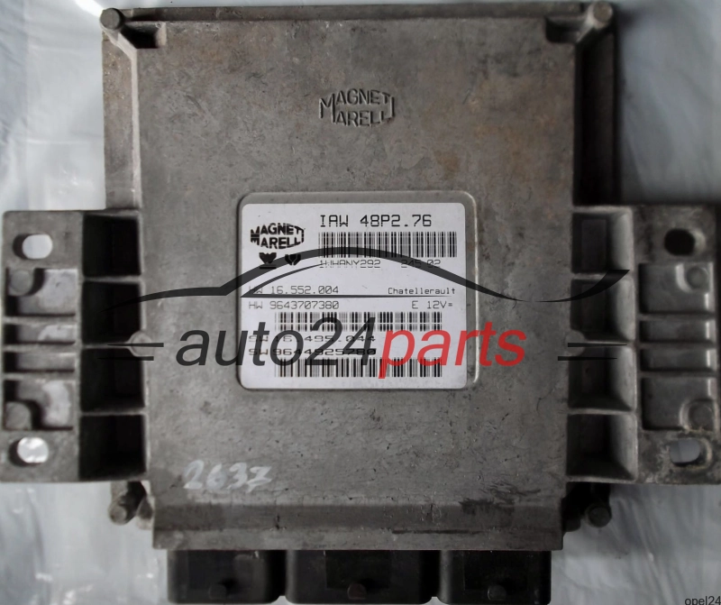 MOTORSTEUERGERÄT ECU STEUERGERÄT PEUGEOT 206 1.1 IAW48P2.76, IAW 48P2.76, 1WHANY292, 16.552004, 16552004, 9643707380, 16.495.044, 16445044, 9644925780