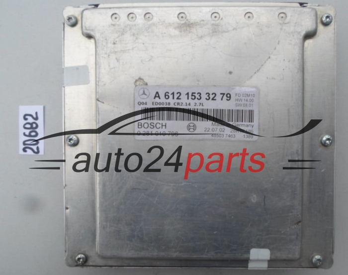 CENTRALINA MOTORE MERCEDES 2.7 CDI BOSCH 0 281 010 796, 0 281 010 796, A 612 153 32 79, A6121533279, CR2.14