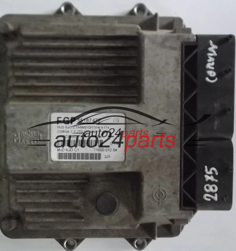 Μονάδα Ελέγχου Κινητήρα OPEL CORSA 1.3 CDTI MAGNETI MARELLI MJD 6JO.C1, MJD6JOC1, MJD6J0C1, FGP 55187472 LQ, 71600.012.04, 7160001204