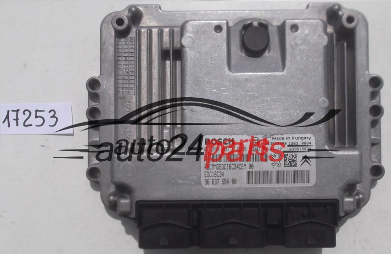 MOTORSTEUERGERÄT ECU STEUERGERAT PEUGEOT 207 1.6 HDI BOSCH 0 281 013 868, 0281013868, 96 637 554 80, 9663755480, 9653958980, EDC16C34